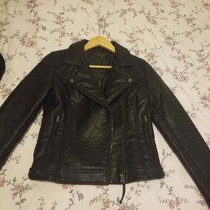 Black leather jacket